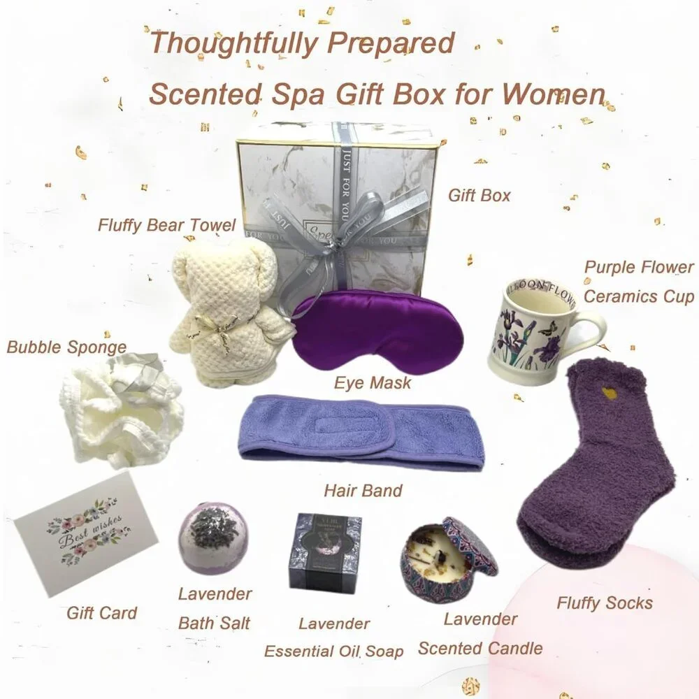 Pampering Spa Gift Basket - Floral Relaxation Set for Women & Special Events
